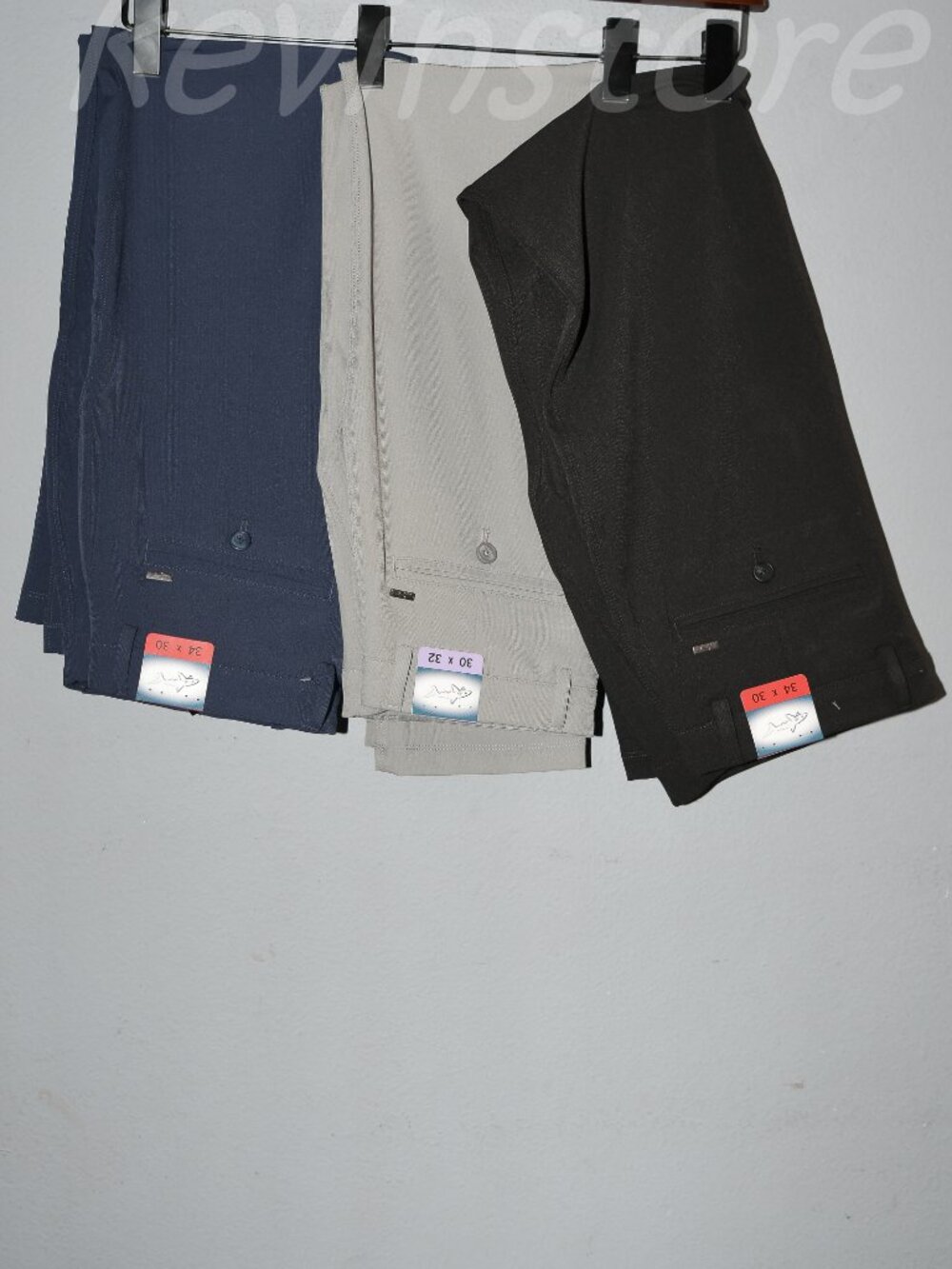 3 pairs Greg Norman Men's Textured Stretch Chino Pant